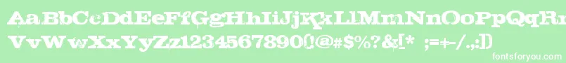 STEAK Font – White Fonts on Green Background