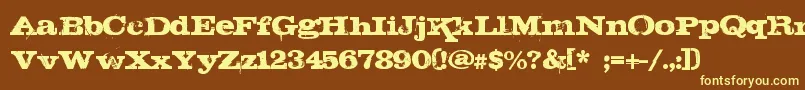 STEAK Font – Yellow Fonts on Brown Background