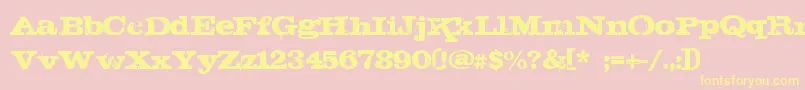 STEAK Font – Yellow Fonts on Pink Background