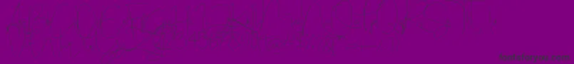 Fonte Stealletto – fontes pretas em um fundo violeta