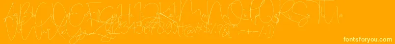Lisätietoja Stealletto-fontista Stealletto-fontti – keltaiset fontit oranssilla taustalla
