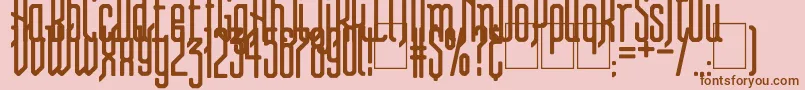 fuente Steam Punk Flyer – Fuentes Marrones Sobre Fondo Rosa