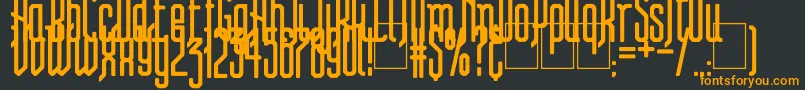 フォントSteam Punk Flyer – 黒い背景にオレンジの文字