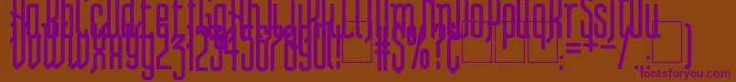 Steam Punk Flyer-Schriftart – Violette Schriften auf braunem Hintergrund