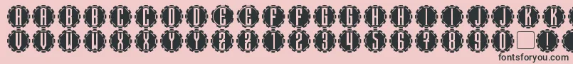 Steamcog Caps Font – Black Fonts on Pink Background