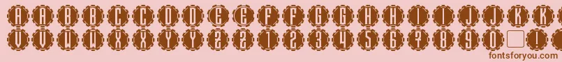 Steamcog Caps Font – Brown Fonts on Pink Background