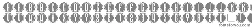 Steamcog Caps-Schriftart – Graue Schriften auf weißem Hintergrund