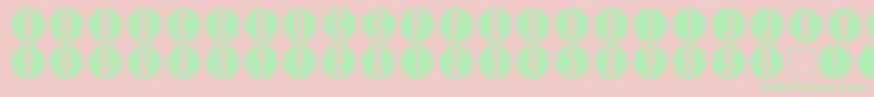 Steamcog Caps Font – Green Fonts on Pink Background