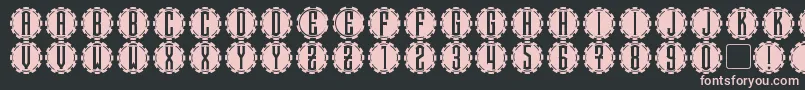 Steamcog Caps Font – Pink Fonts on Black Background