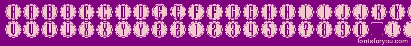 Steamcog Caps Font – Pink Fonts on Purple Background
