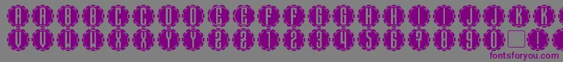 Steamcog Caps Font – Purple Fonts on Gray Background