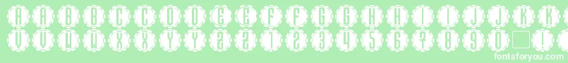 fuente Steamcog Caps – Fuentes Blancas Sobre Fondo Verde