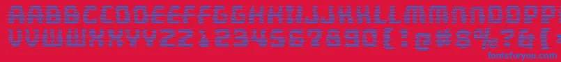 MultivacGhost-fontti – siniset fontit punaisella taustalla