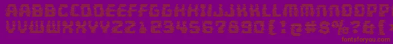 フォントMultivacGhost – 紫色の背景に茶色のフォント