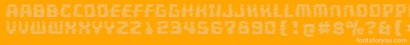 MultivacGhost-fontti – vaaleanpunaiset fontit oranssilla taustalla