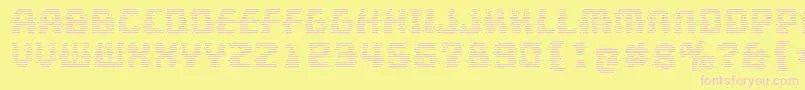 MultivacGhost Font – Pink Fonts on Yellow Background