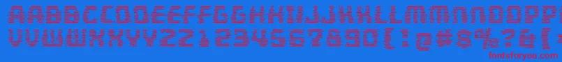 MultivacGhost Font – Red Fonts on Blue Background