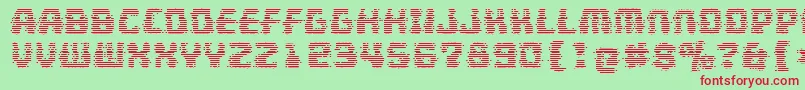 MultivacGhost-Schriftart – Rote Schriften auf grünem Hintergrund