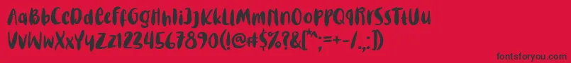 Steaming Grill Font Font – Black Fonts on Red Background