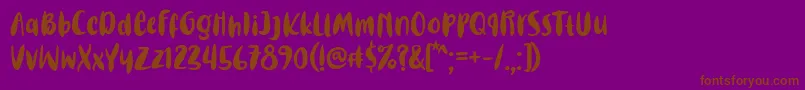 Steaming Grill Font Font – Brown Fonts on Purple Background