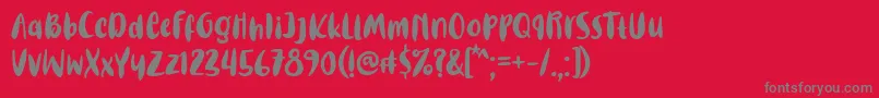 Czcionka Steaming Grill Font – szare czcionki na czerwonym tle