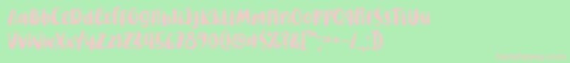 Steaming Grill Font Font – Pink Fonts on Green Background