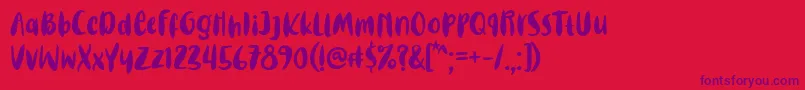 Steaming Grill Font Font – Purple Fonts on Red Background