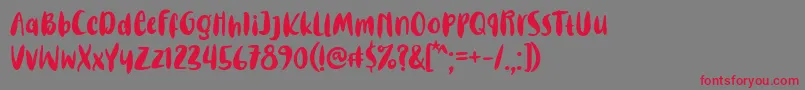 Шрифт Steaming Grill Font – красные шрифты на сером фоне