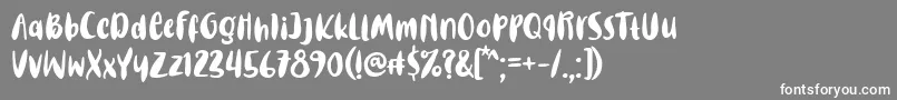 Steaming Grill Font-Schriftart – Weiße Schriften auf grauem Hintergrund