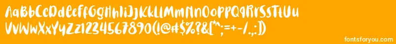 Steaming Grill Font Font – White Fonts on Orange Background