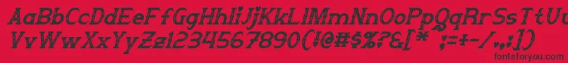 Steampuff Italic Font – Black Fonts on Red Background