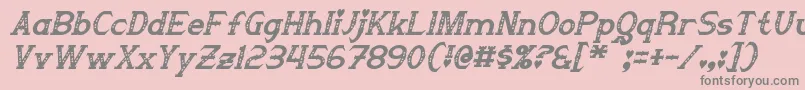 フォントSteampuff Italic – ピンクの背景に灰色の文字