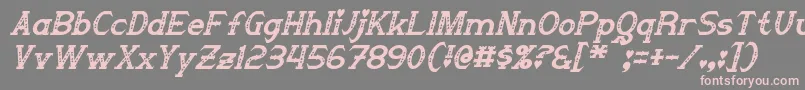 フォントSteampuff Italic – 灰色の背景にピンクのフォント