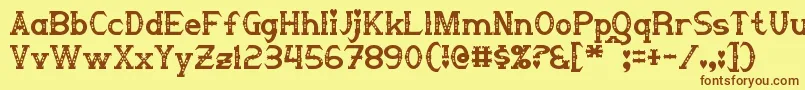 Steampuff-fontti – ruskeat fontit keltaisella taustalla