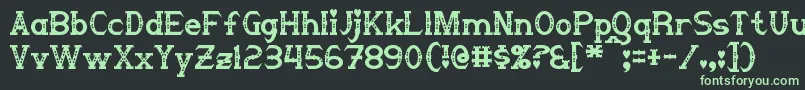 フォントSteampuff – 黒い背景に緑の文字