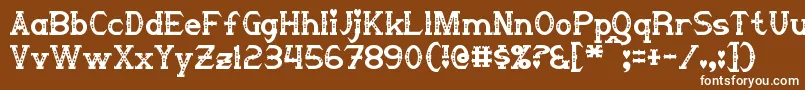 Шрифт Steampuff – белые шрифты на коричневом фоне