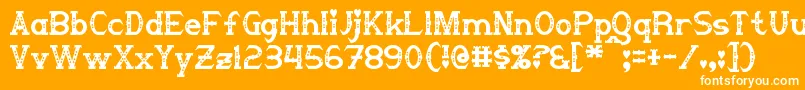 Steampuff Font – White Fonts on Orange Background