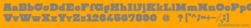 Steampunk Font – Gray Fonts on Orange Background