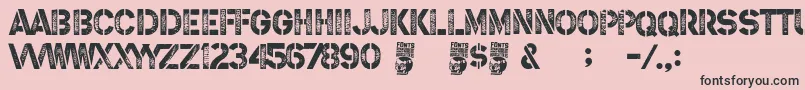 Steel Soldier Font – Black Fonts on Pink Background