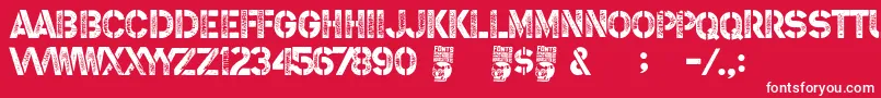 Steel Soldier Font – White Fonts on Red Background