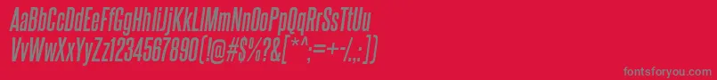 steelfish bd it Font – Gray Fonts on Red Background