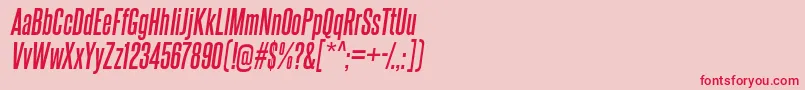フォントsteelfish bd it – ピンクの背景に赤い文字