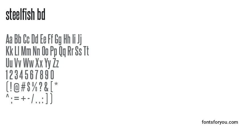 Czcionka Steelfish bd – alfabet, cyfry, specjalne znaki