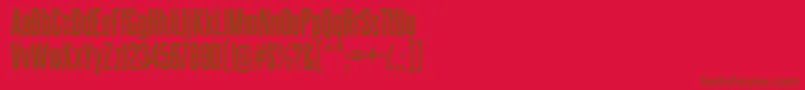 steelfish bd-fontti – ruskeat fontit punaisella taustalla