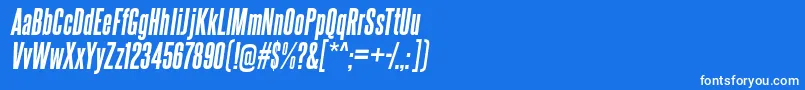 フォントsteelfish eb it – 青い背景に白い文字