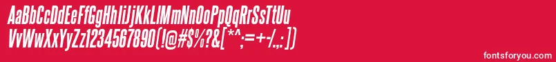 フォントsteelfish eb it – 赤い背景に白い文字