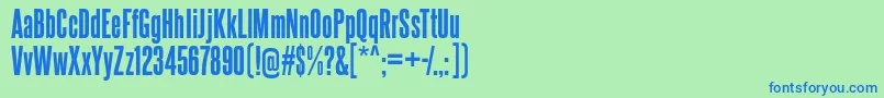 フォントsteelfish eb – 青い文字は緑の背景です。