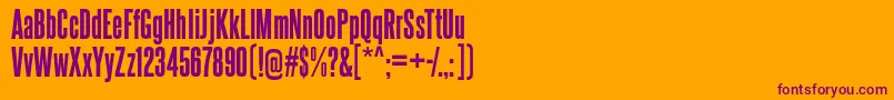 steelfish eb Font – Purple Fonts on Orange Background