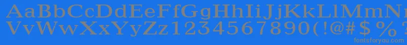 フォントMaximus – 青い背景に灰色の文字