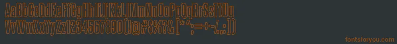 steelfish outline Font – Brown Fonts on Black Background